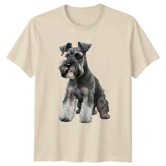 Schnauzer Dog Animals Dogs Mens T-Shirt Womens Tee Graphic Unisex Top