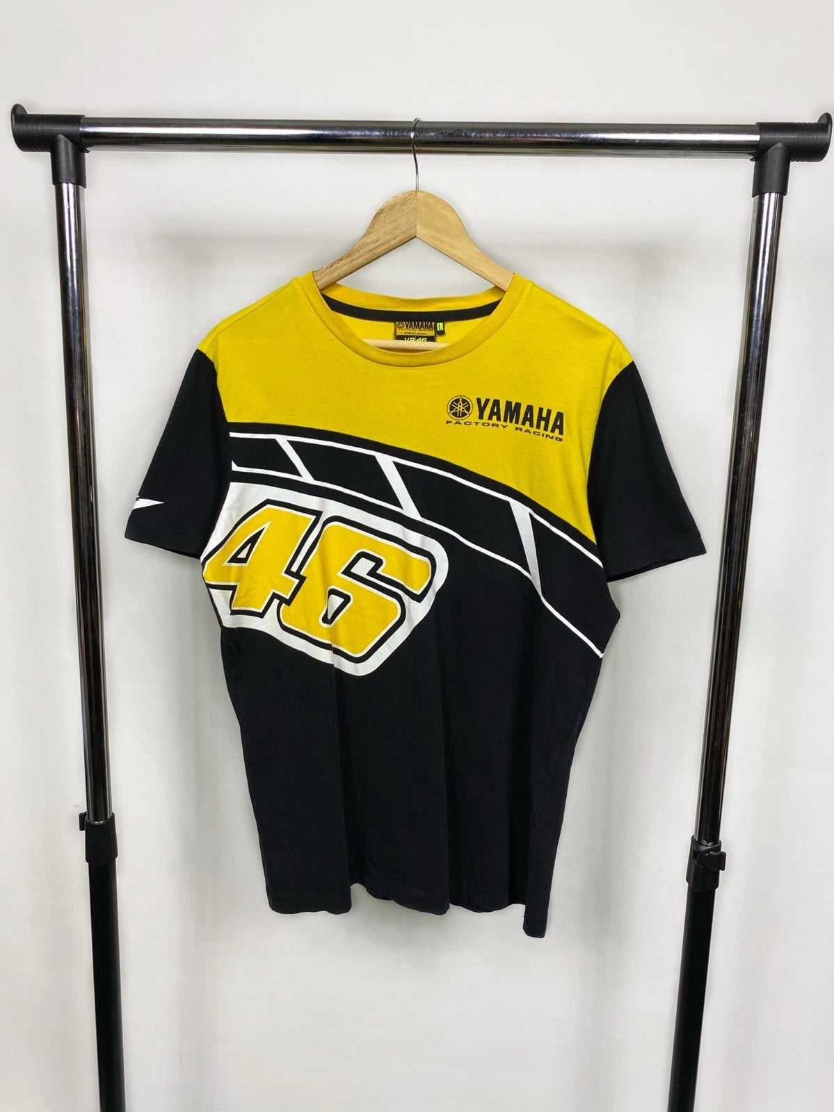 Vintage Yamaha VR46 Moto Racing Boxy T-shirt L