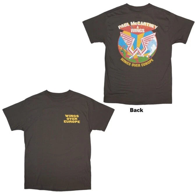 Paul McCartney & Wings T-Shirt Wings Over Europe Tour 1972 Vintage Retro Tee