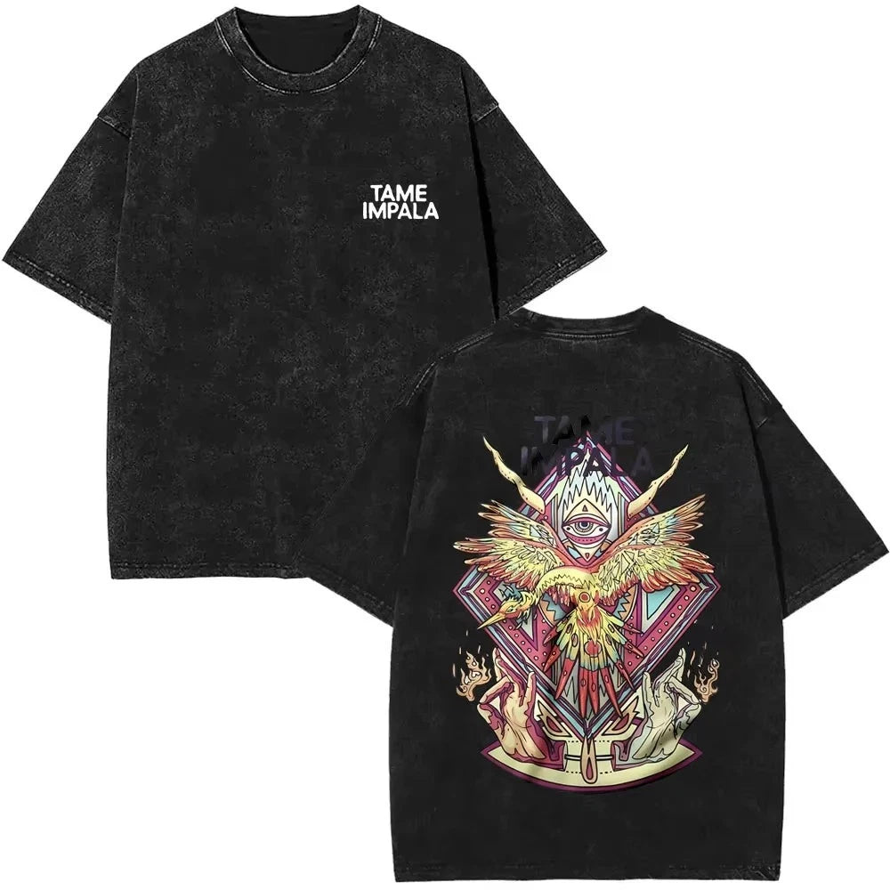 Tame Impala T-Shirts 100% Washed Cotton Graphic Print Unisex Unbranded Tees