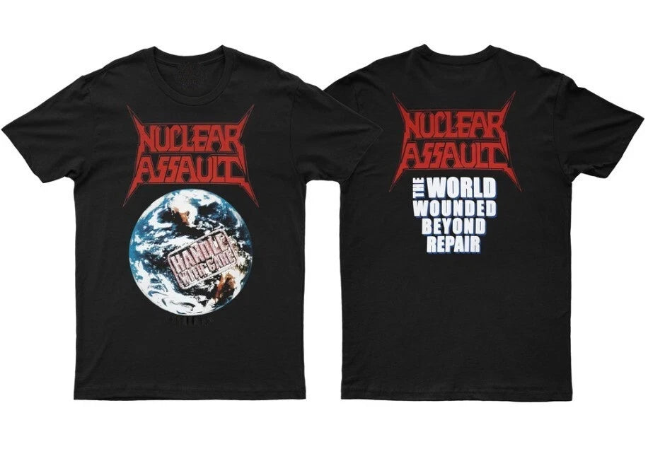 Vintage Nuclear Assault Band 2 Sides Cotton Full Size Black S-4XL Shirt