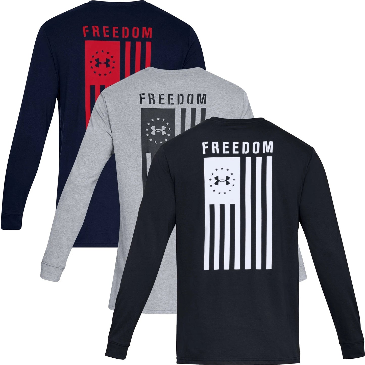 [1333369] Mens Under Armour Freedom Flag Long Sleeve Tee