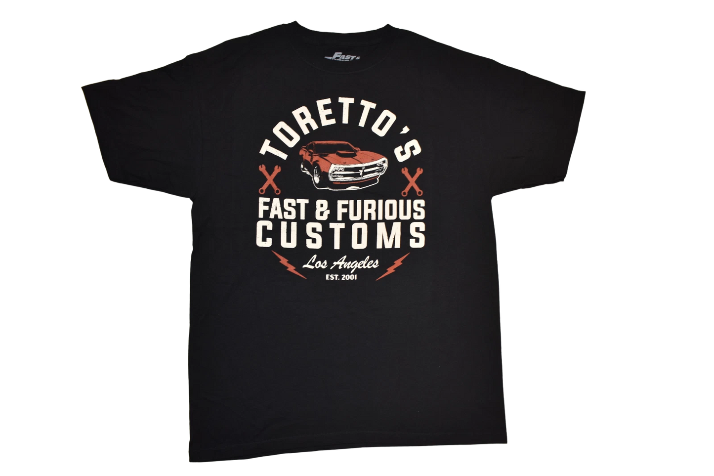 The Fast & The Furious Mens Toretto's Customs Los Angeles Shirt New