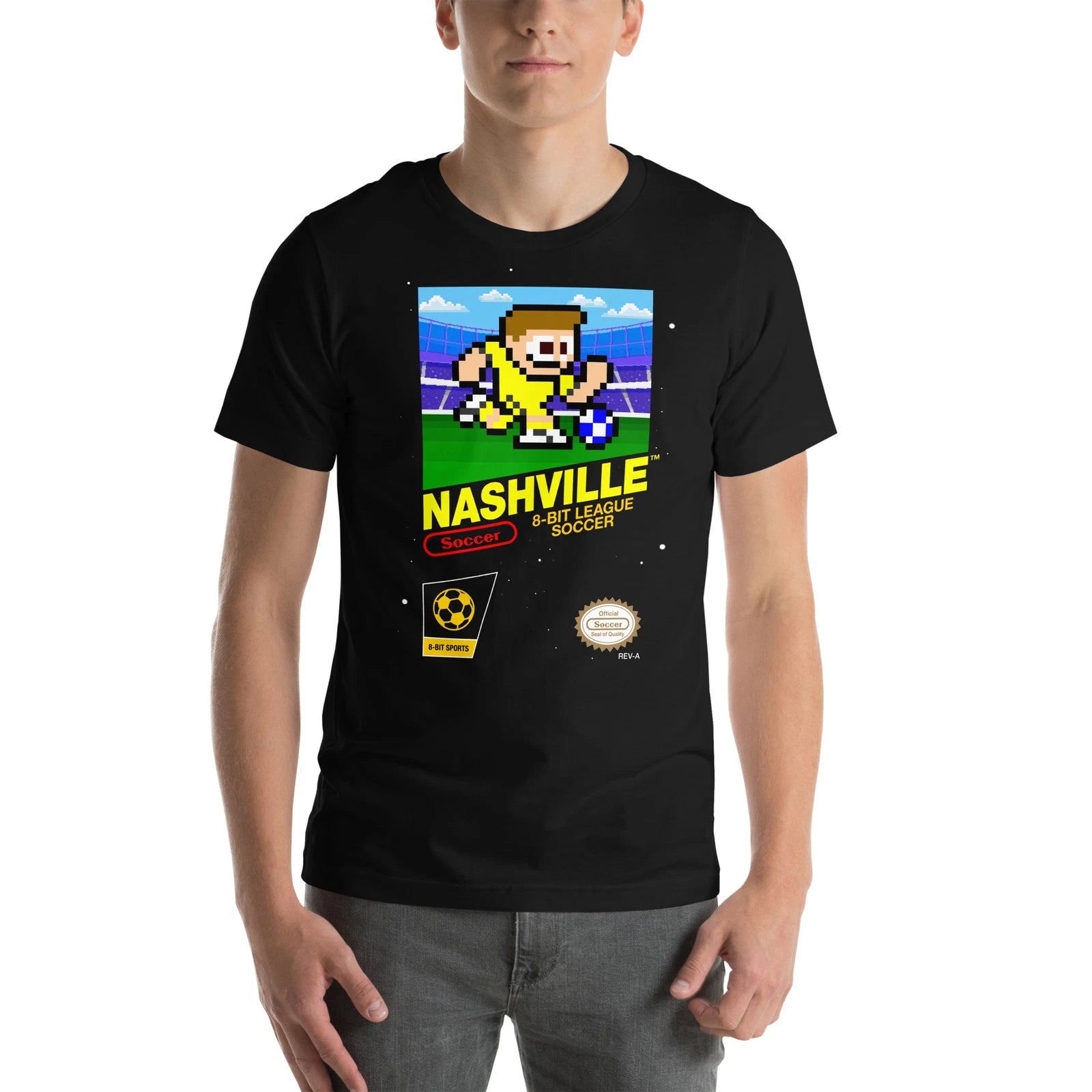 Nashville SC 8-bit Retro Nintendo Vintage League Soccer Football Club T-Shirt