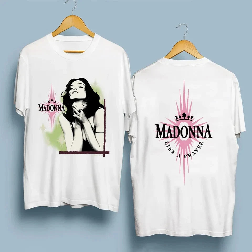 1989 Madonna Queen of Pop Like a Prayer White T-Shirt