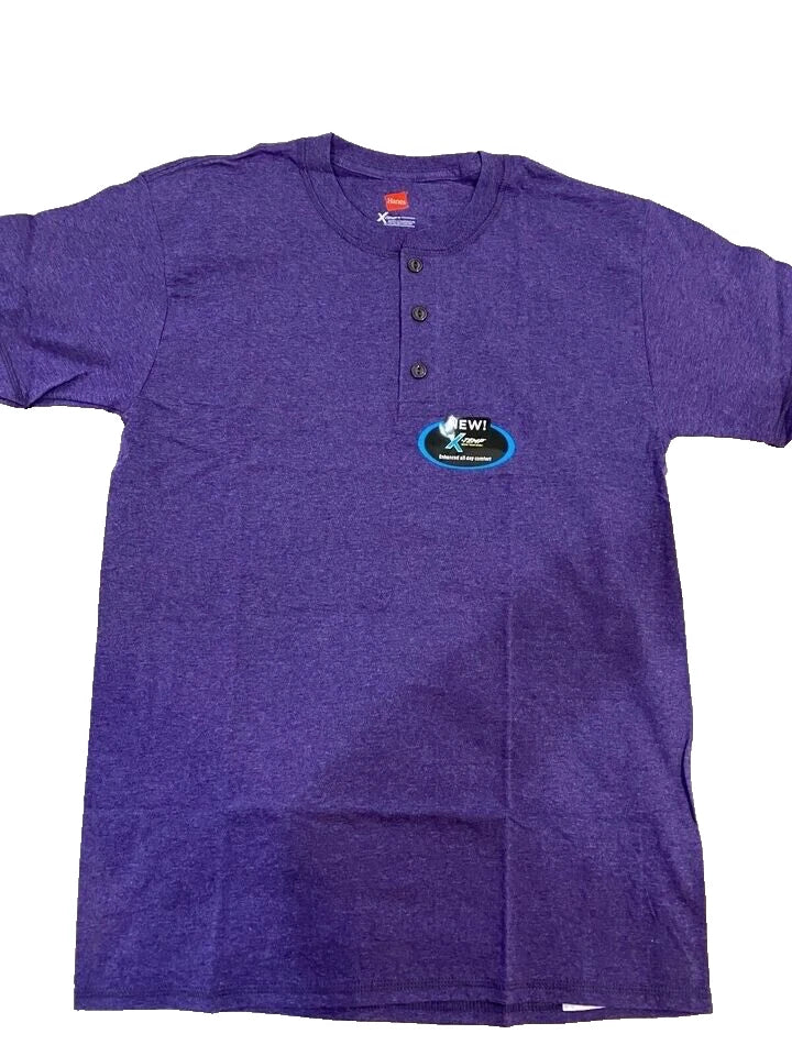 Hanes Tagless short Sleeve T-Shirt Comfort Cotton Soft Plain Purple Tee Men, 3XL