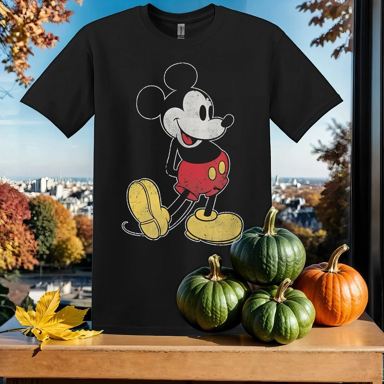 Retro Mickey Mouse Classic Fade T-shirt T shirt Men Women Unisex Tshirt SY665