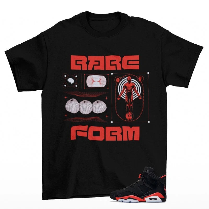 Rare Form Sneaker Shirt Black to Match Jordan 6 Reverse Infrared CT8529-001