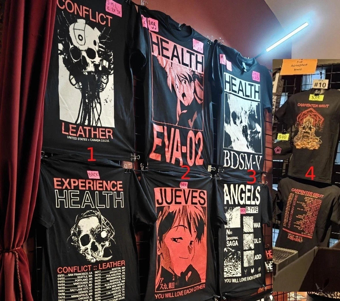 HEALTH Tour Merch 2026 Dates North America T-shirt Reprint