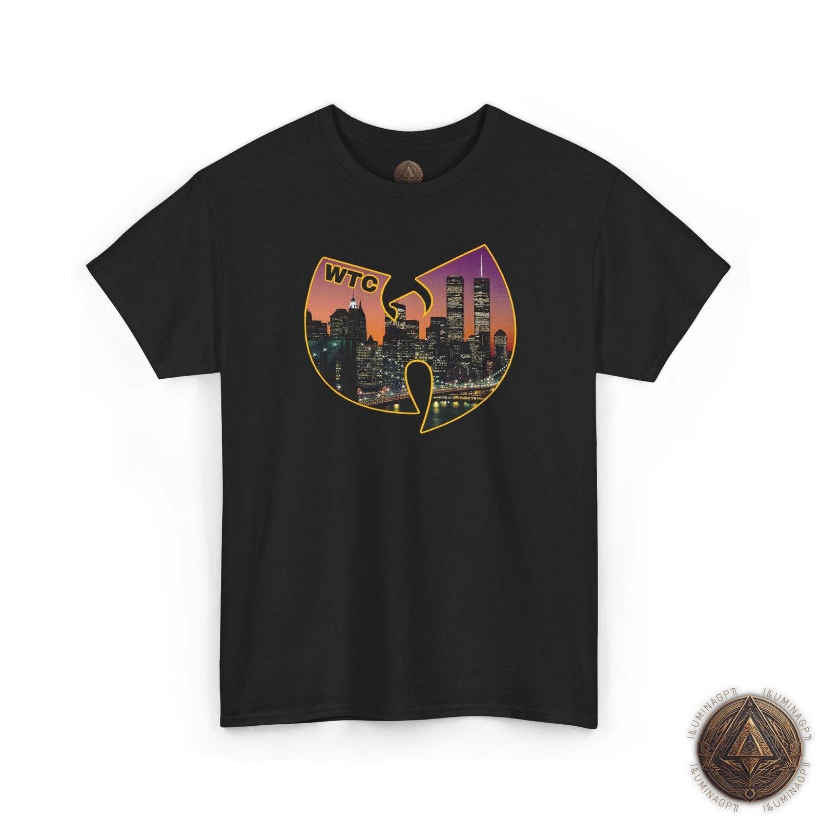 World Trade Center Wu-Tang Clan T-Shirt, WTC Dusk Tee, 9/11 NYC Tribute Shirt