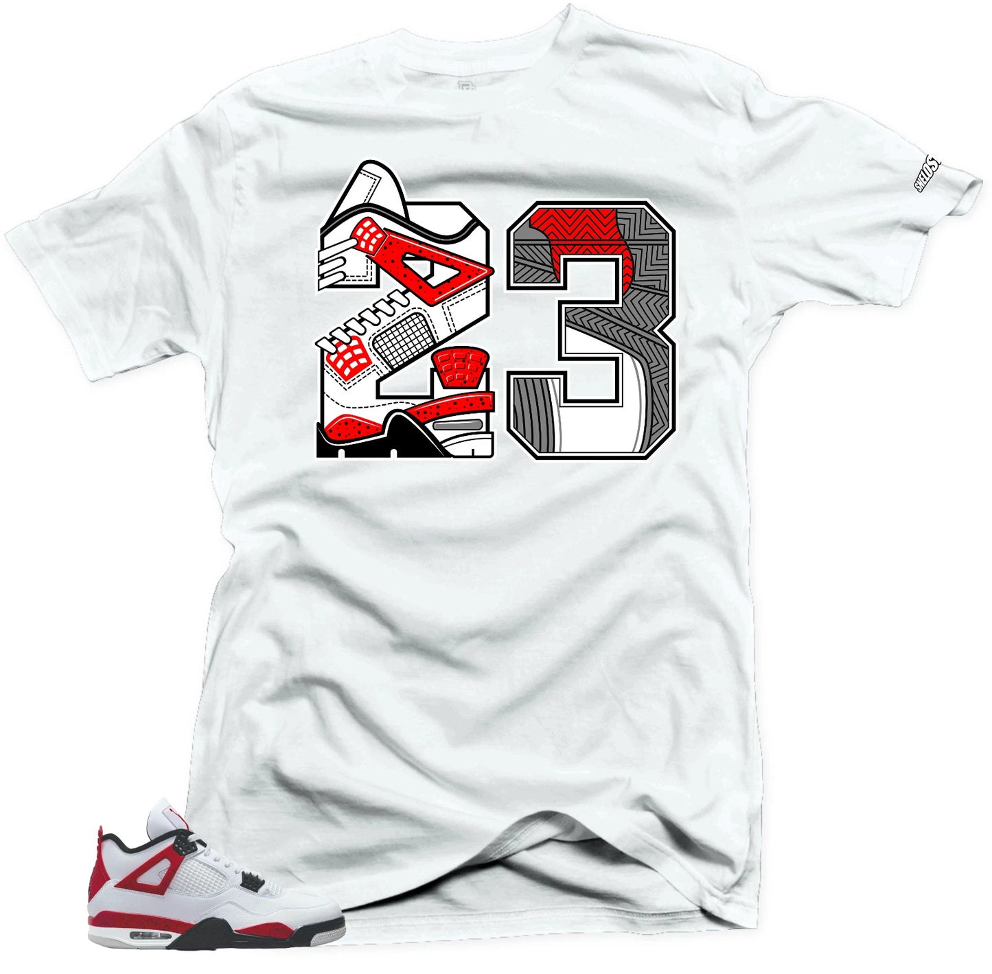 Shirt To Match Jordan Retro 4 Red Cement.Legend 23 Match Tees