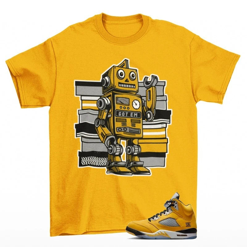 Sneaker Bot Sneaker Shirt Yellow to Match Jordan 5 Tokyo IO3372-700
