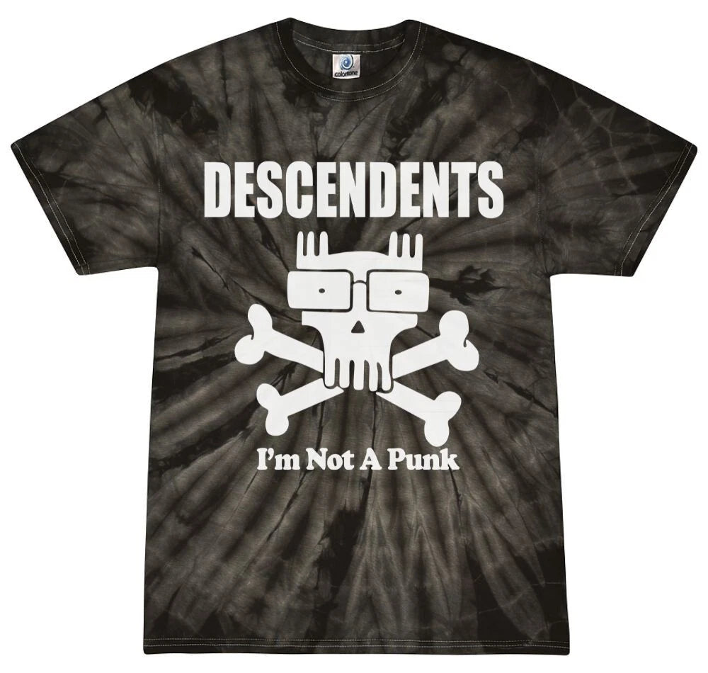 DESCENDENTS Im Not a Punk Tie-Dye T-Shirt Punk Rock Band Classic Cotton Tee