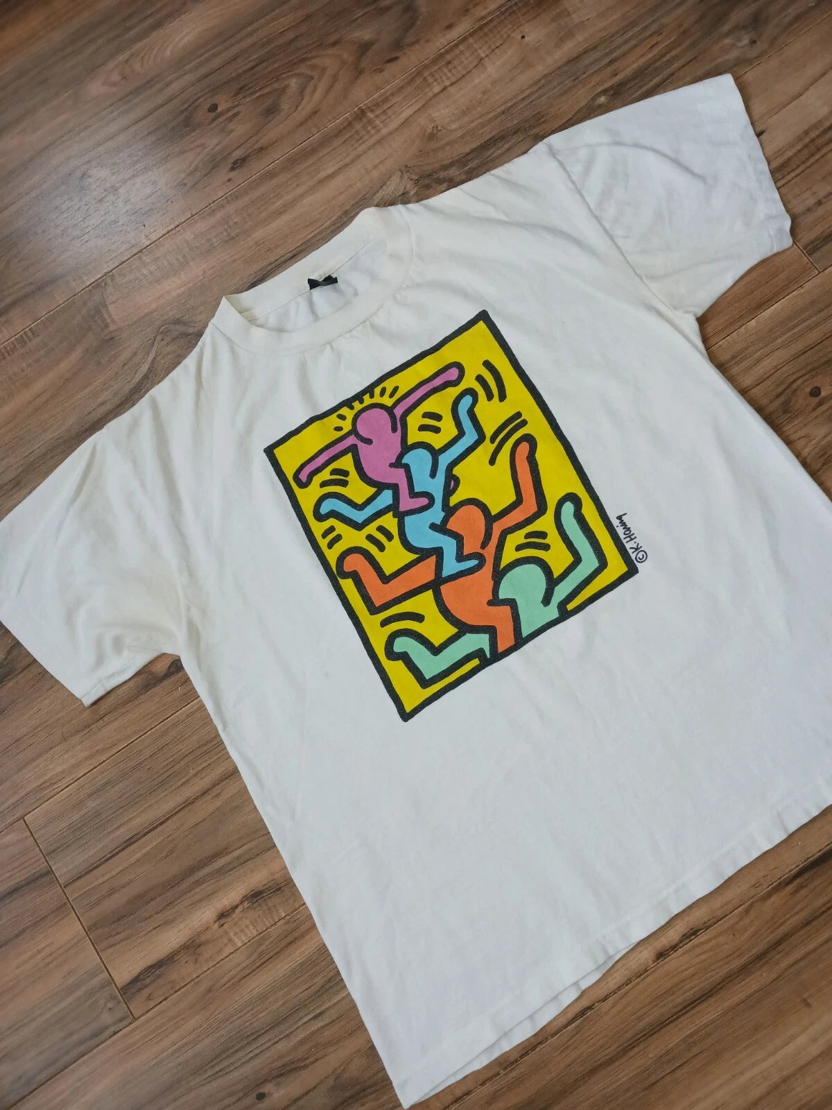 Vintage KEITH HARING T Shirt Tee Pop Art Streetwear Graffiti Vtg Haring - XL