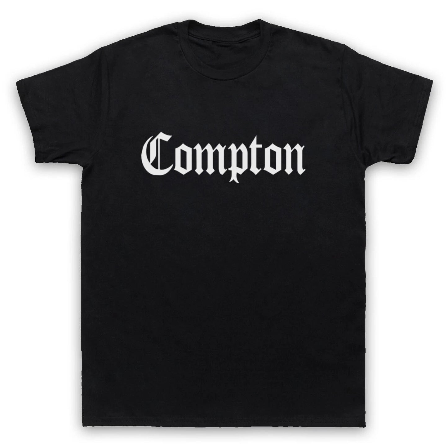 COMPTON LOGO AMERICAN CITY SUBURB HIP HOP RAP GANGSTA MENS & WOMENS T-SHIRT