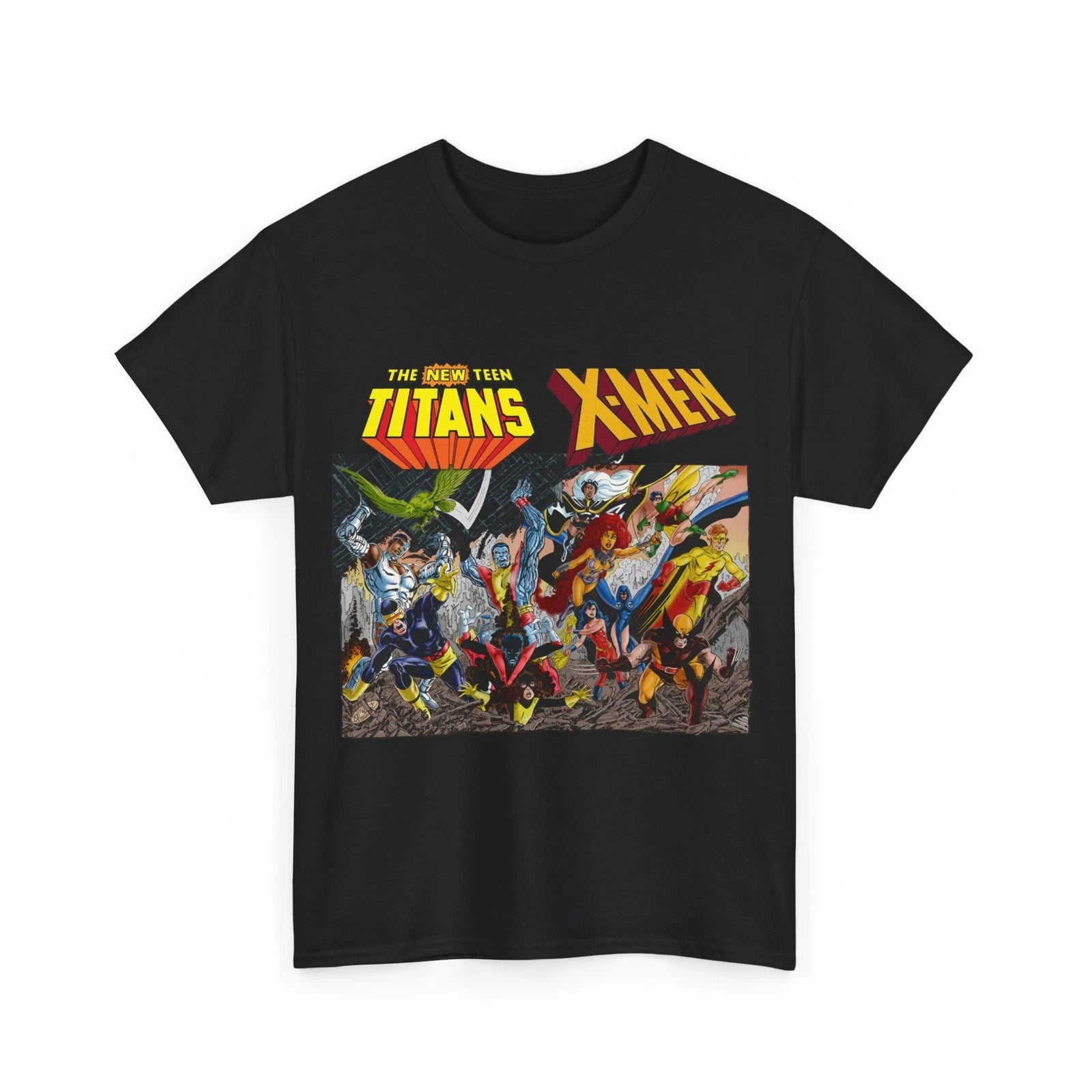 Uncanny X-Men Vs New Teen Titans T-Shirt - John Byrne Art - Wolverine, Starfire