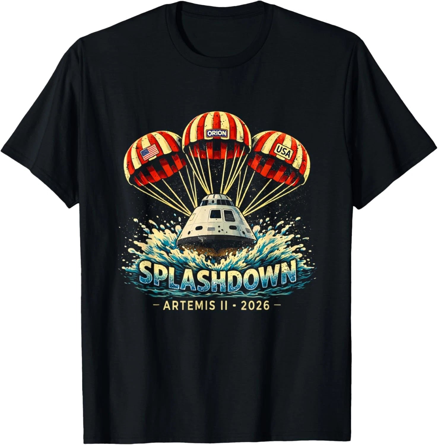 Artemis II Orion Moon Mission Splashdown Unisex T-Shirt