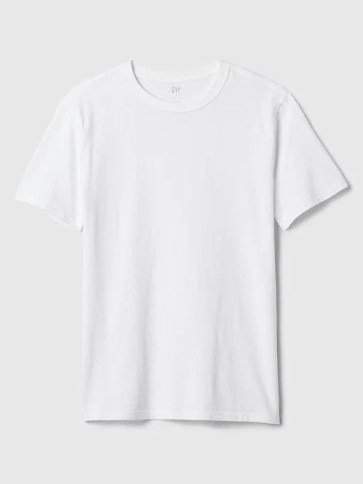 Gap Everyday Soft Shirt Mens Large White Basic Crew Neck Cotton Solid Tee NEW L