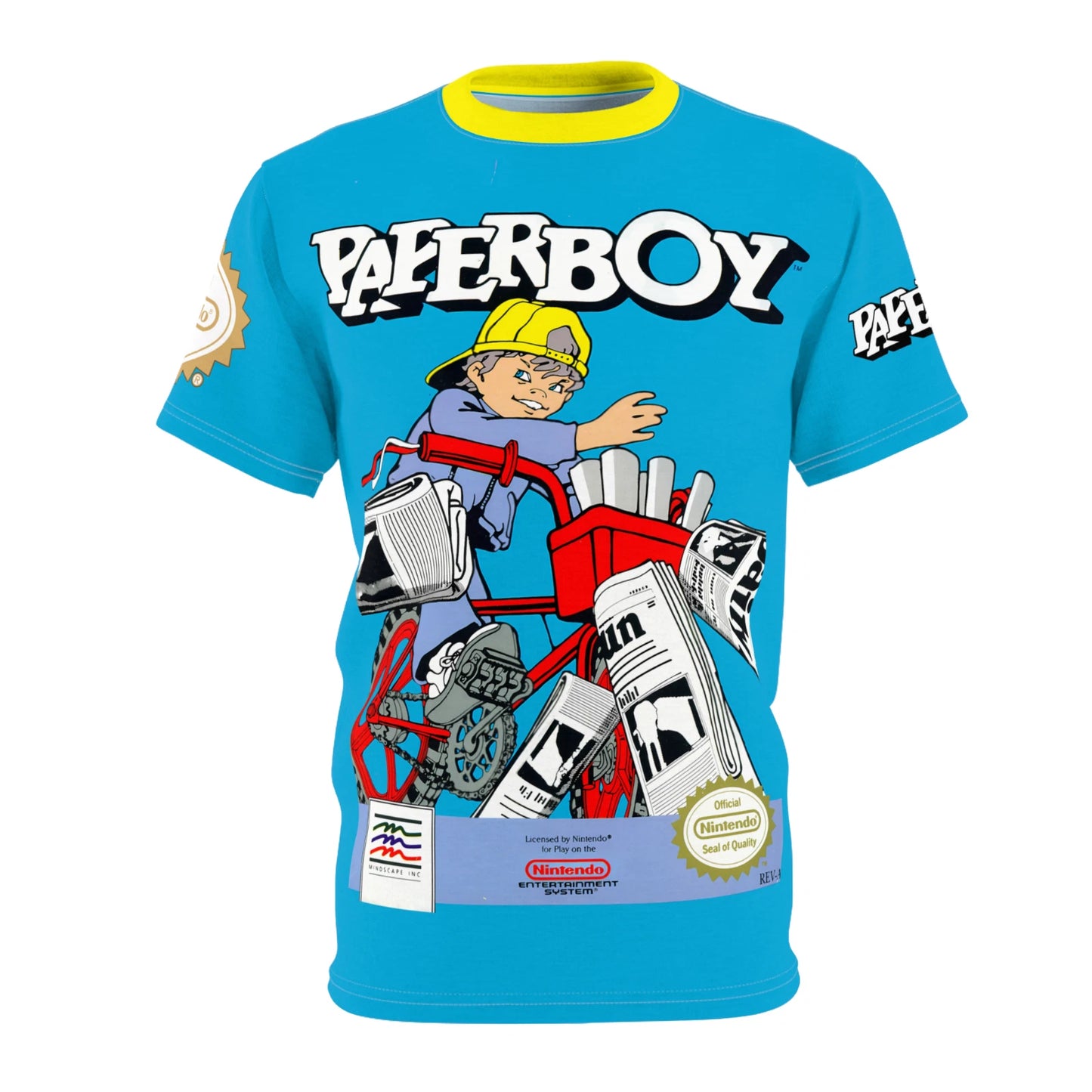 Paperboy NES Style Retro Vintage Nintendo Cover Video Game T-Shirt