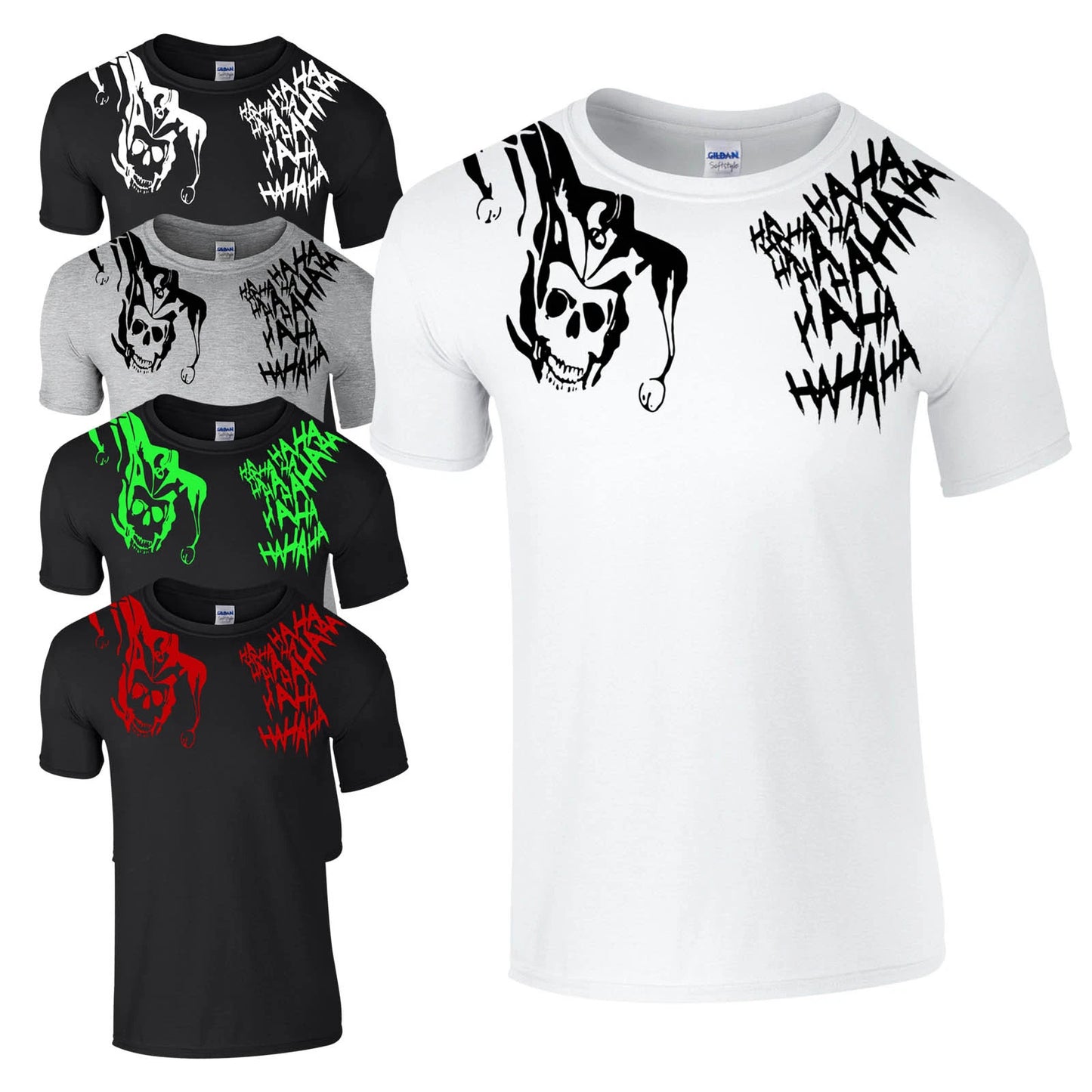 Joker HA HA HA Jester Skull Tattoo T-Shirt - Suicide SS Jared Leto Inspired