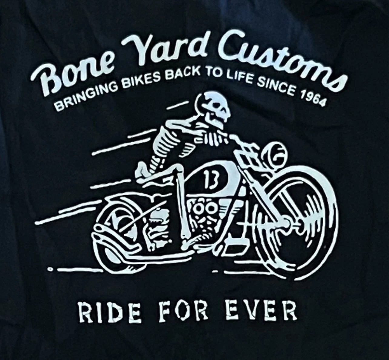 Dickies Bone Yard Customs Work Shirt 2XL Black Skeleton Biker Graphic