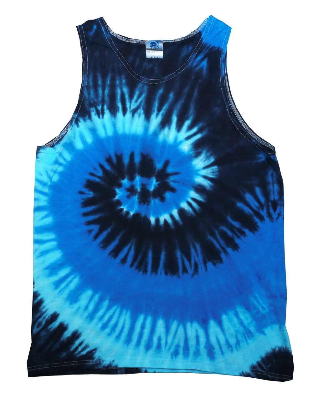 Blue Ocean Tie Dye Tank Top Sleeveless T-Shirts  Colortone Adult S - 3XL Cotton