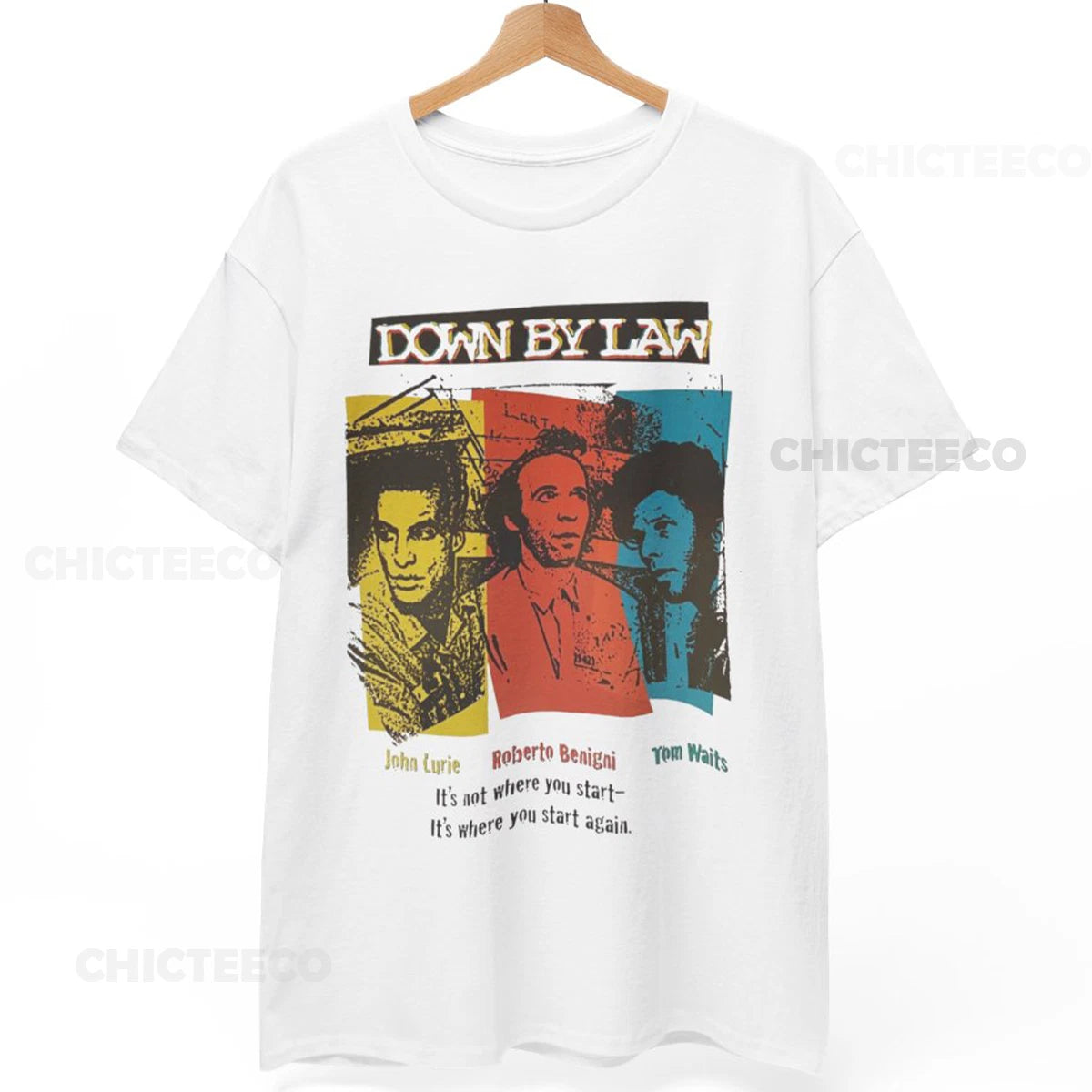 Down By Law T-Shirt Jim Jarmusch Tom Waits 80s Indie Film Unisex Tee