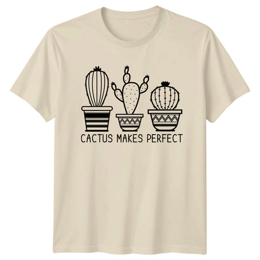 Cactus Makes Perfect Garden T-Shirt, Plant Lover Gift,Succulent Tee