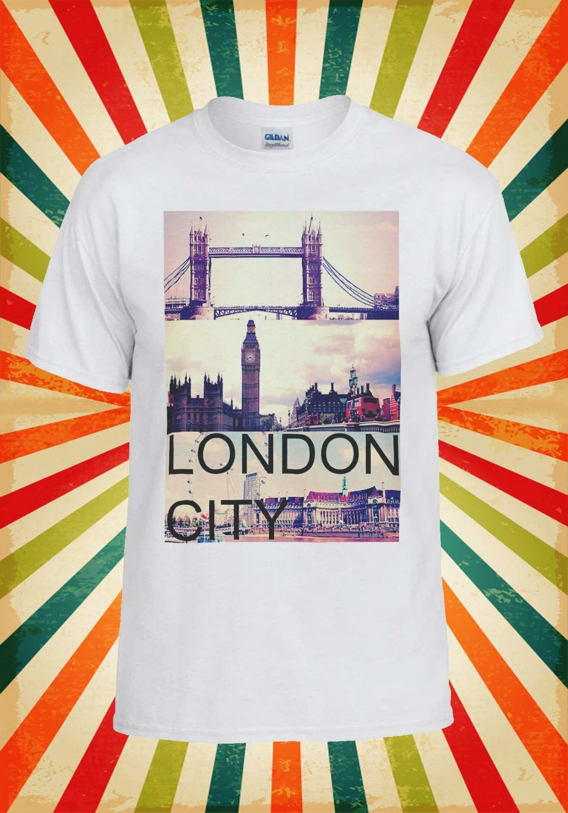 London City Big Ben Tower Bridge Cool Men Women Vest Tank Top Unisex T Shirt 749
