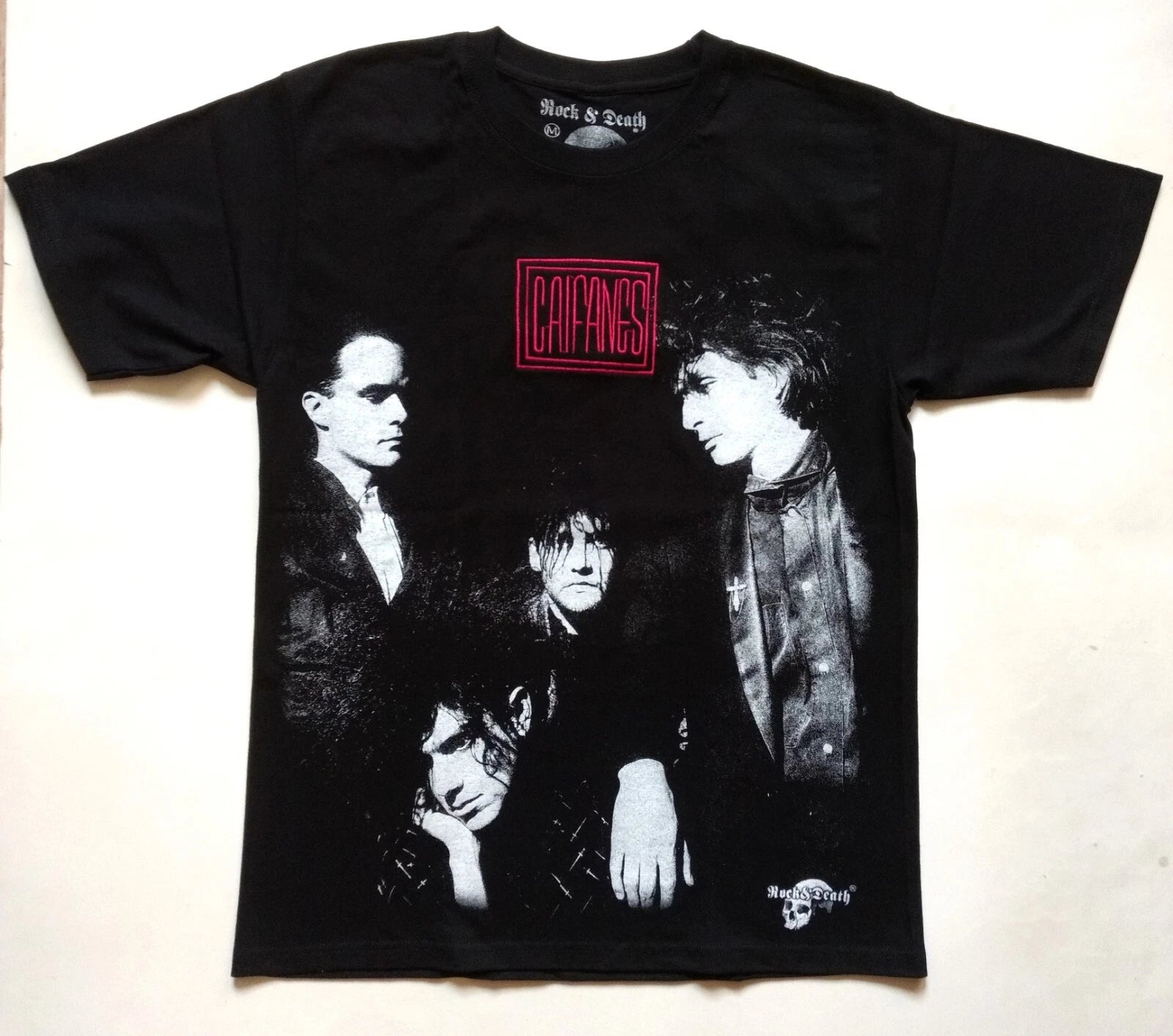 CAIFANES T-Shirt RARE Embroidered Logo Silencio Jaguares Tri Soda Stereo Fobia