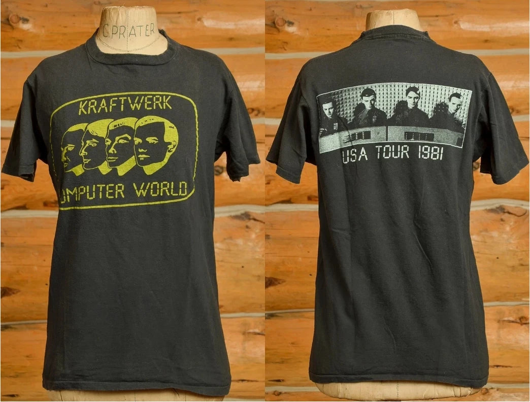2 Sides Kraftwerk Computer World Tour 1980s Black Cotton S-5XL Shirt