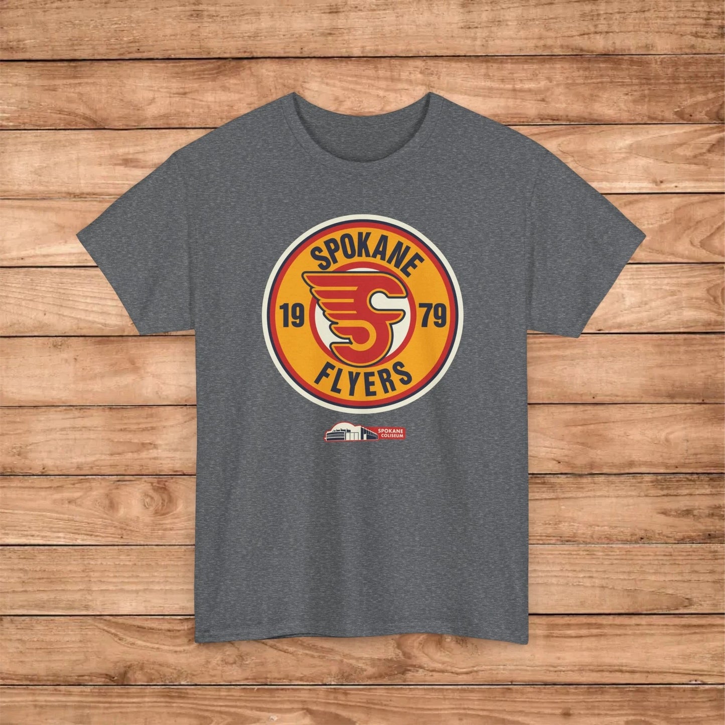 Spokane Flyers 1979 Vintage Hockey T-Shirt - Chiefs Spokane Coliseum