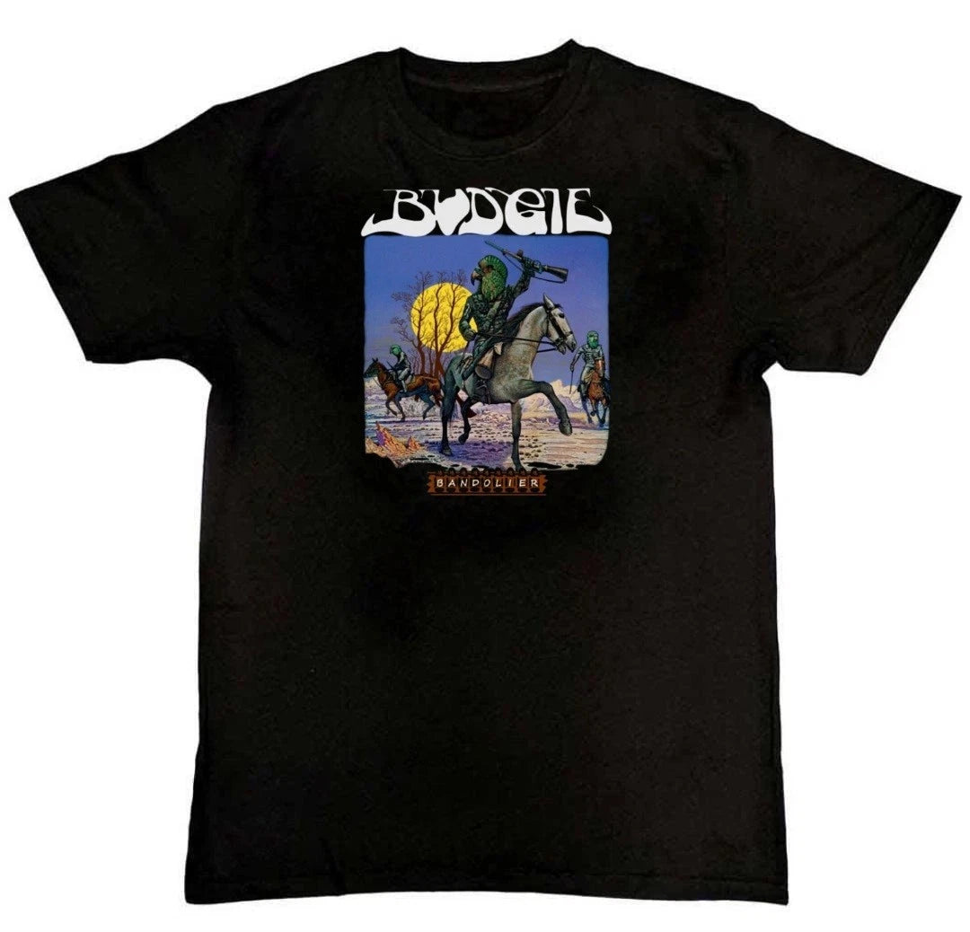 BUDGIE BANDOLIER'75 Graphic Print Unisex T-Shirt S M L XL 2 3 4 XL