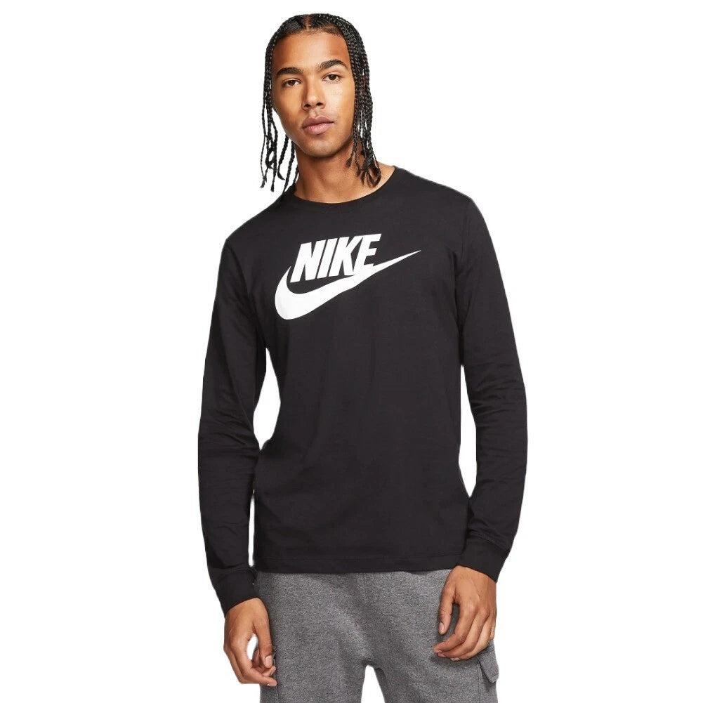 Nike Men's Premium Club Swoosh Logo Long Sleeve Muscle Tee T Shirt New With Tags