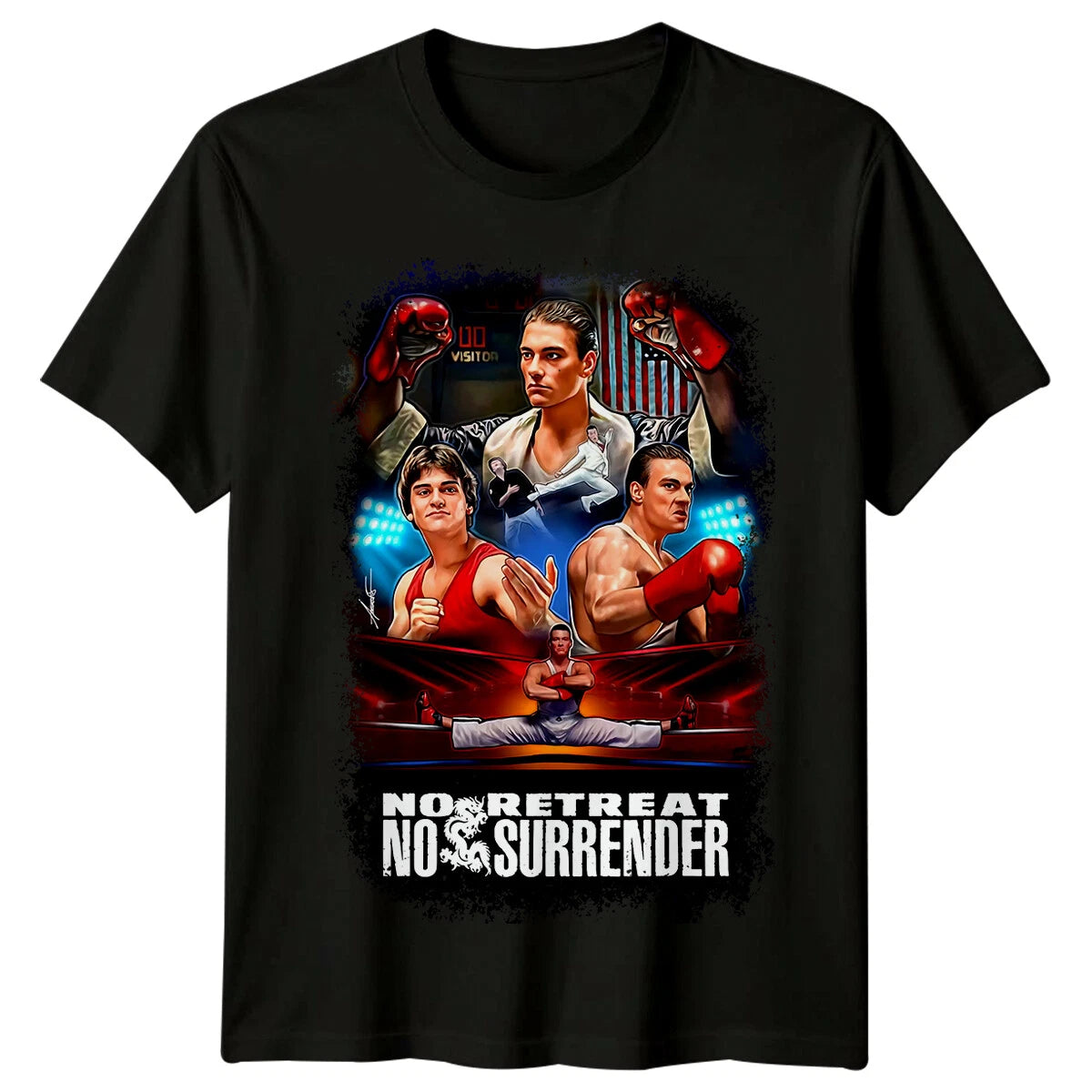 No Retreat, No Surrender (1986) Movie Poster Inspired T-Shirt Retro Tee Unisex