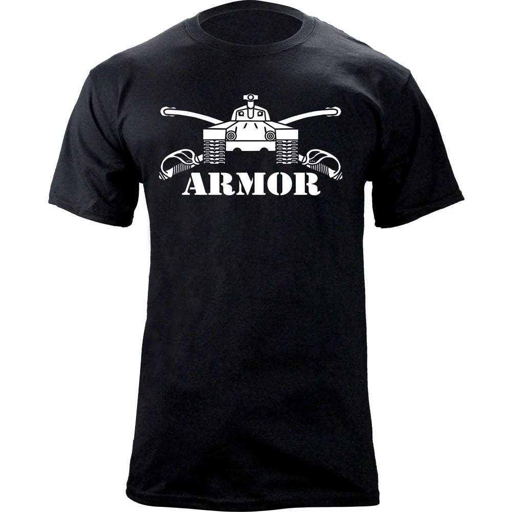 US Army Armor Branch Insignia Crossed Sabers Veteran Graphic T-Shirt