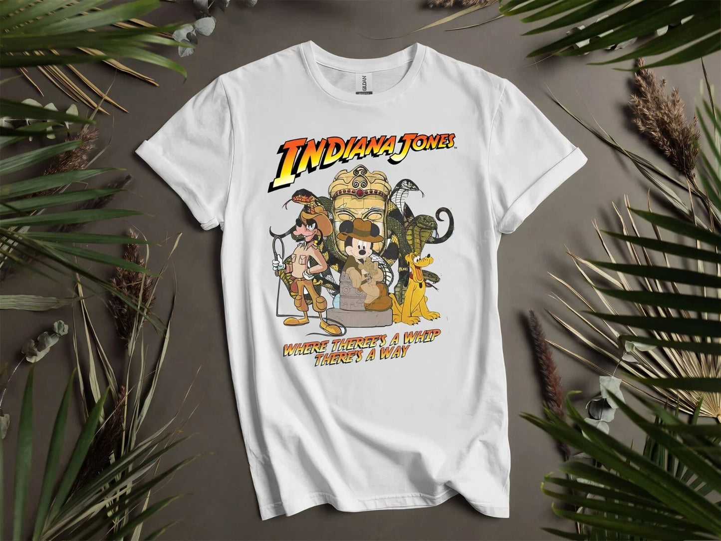 Disney Mickey Goofy Pluto  Indiana T-shirt T shirt Men Women Unisex Tshirt K239