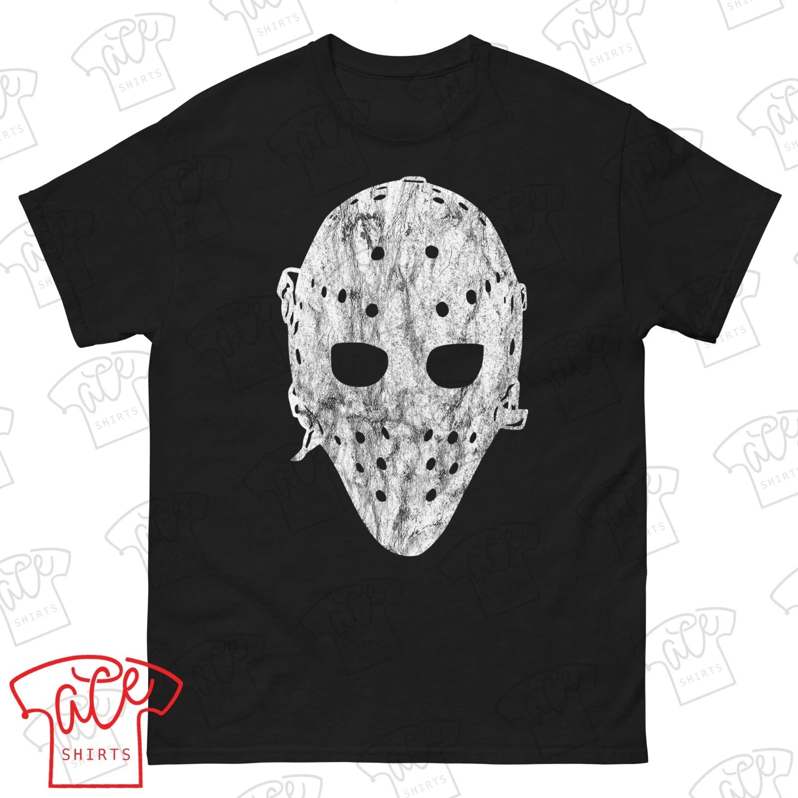 Vintage Hockey Goalie Mask Design Unisex Short Sleeve T-Shirt