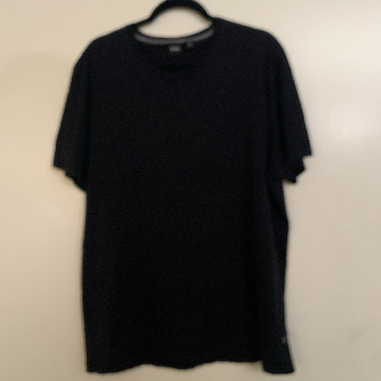 Hugo Boss Men Black Cotton Tshirt XXL Short Sleeves Casual Shirt Soft Designer