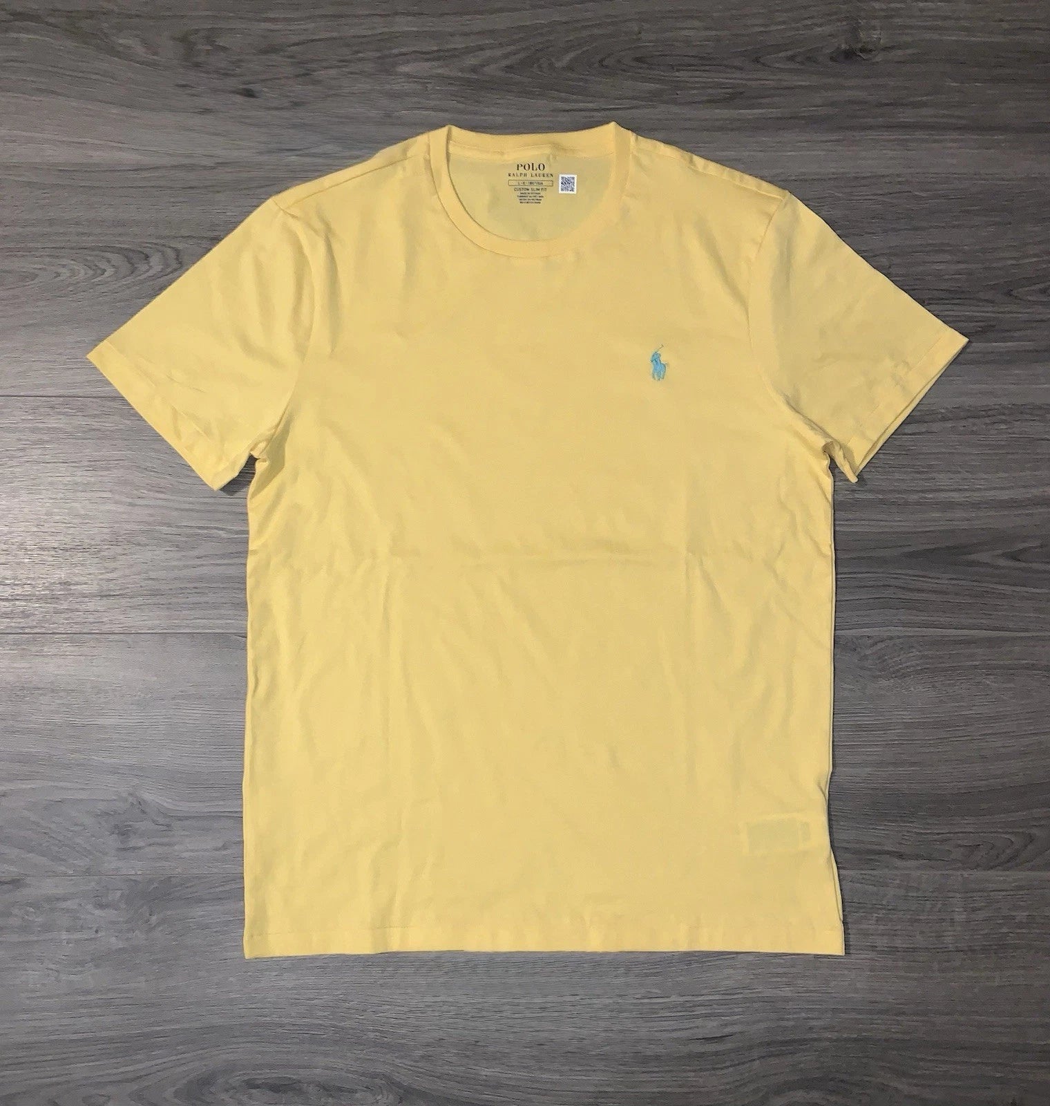 Polo Ralph Lauren T Shirt Custom Slim Fit Short Sleeve Yellow Men’s Size XL