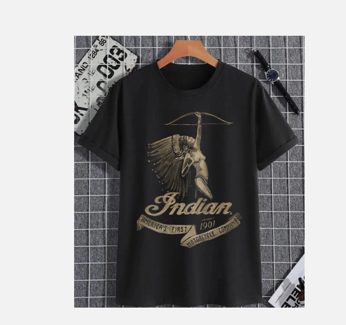 Biker shirt for men -first company in america indian motorcycle t-shirt NWT