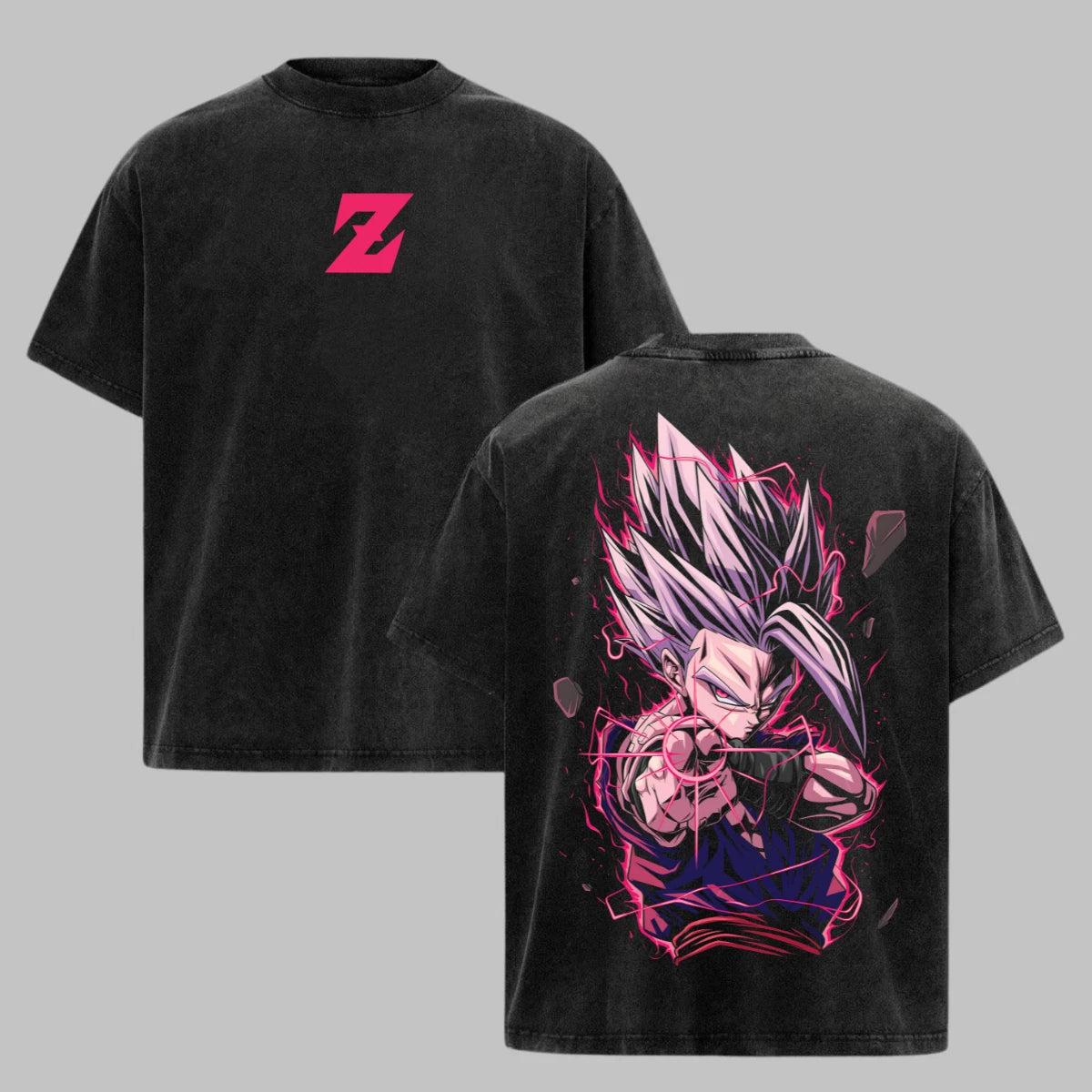 (DTG Print) Dragon Ball Gohan Beast T-Shirt Graphic Tee Anime Men Top Clothing