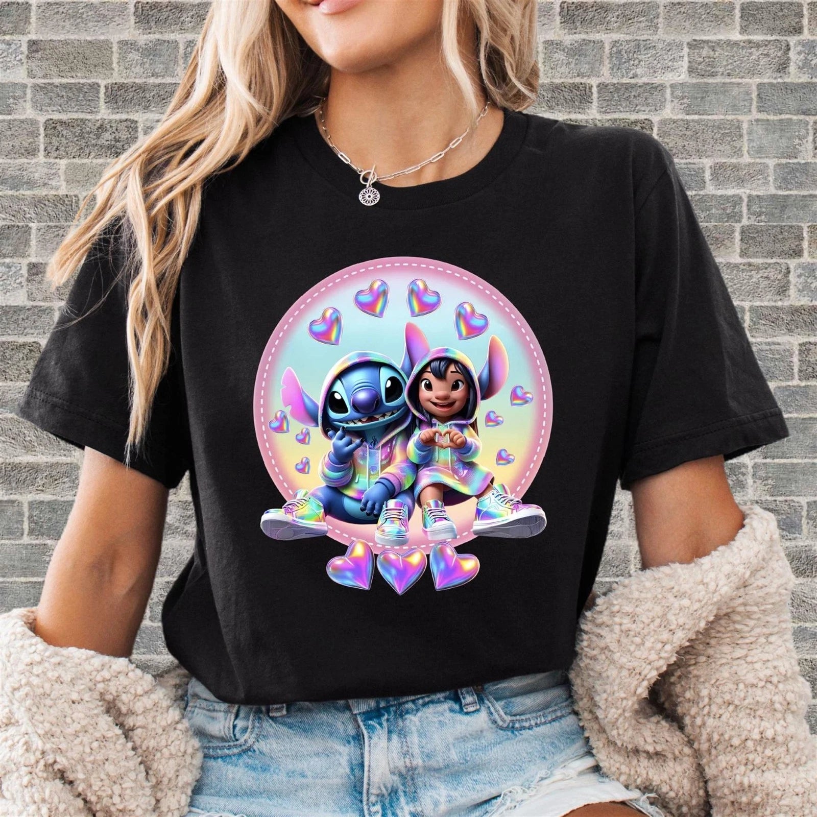 Disney Lilo And Stitch Unisex Hoodie Tshirt Men Women Unisex N67