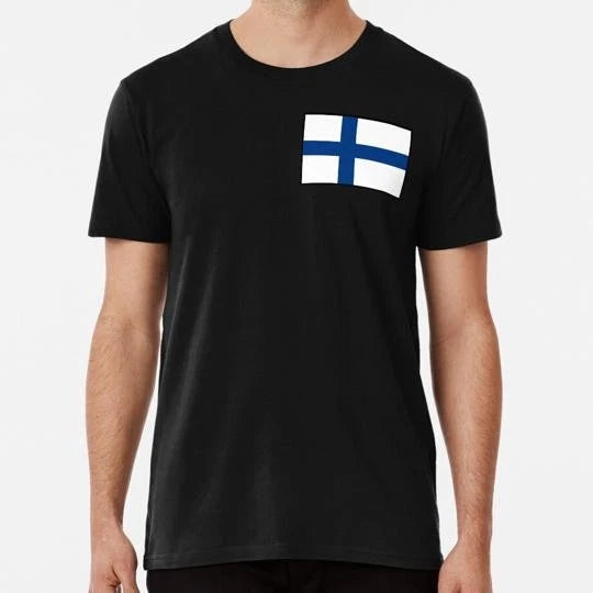 Simple Finnish Flag Size S to 5XL Made in the USA T-Shirt