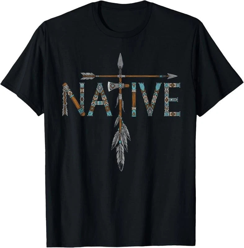 Native Indian American Day Pride Indigenous Native American T-Shirt Casual Graph