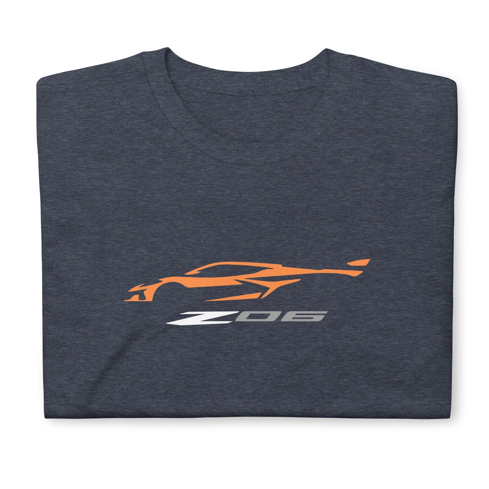 Softstyle T-Shirt For Chevrolet Corvette C8 Z06 Orange Car Owners Birthday Gift