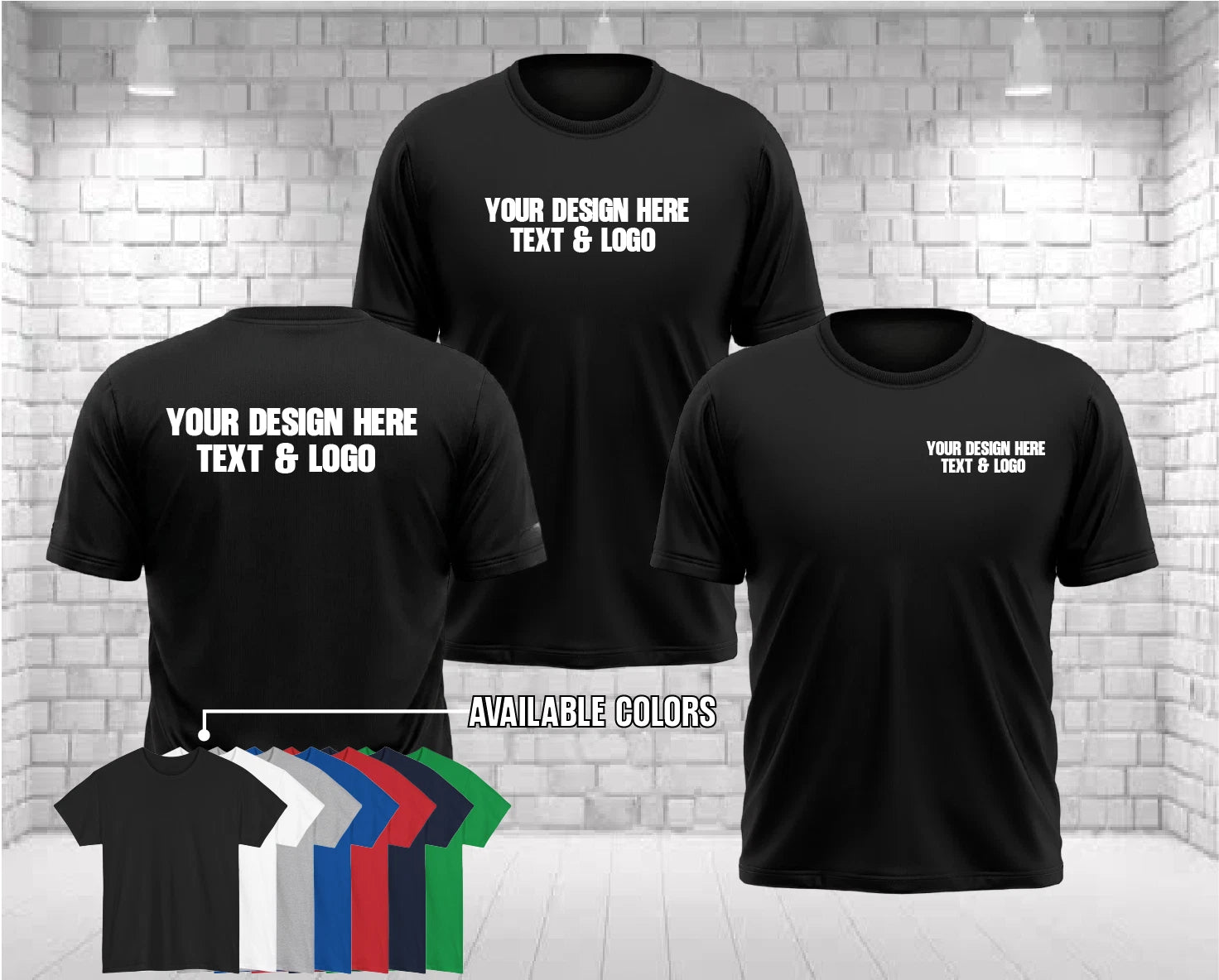 Personalised Any Text Logo T-Shirt - Custom Family Photo or Company Logo Gift