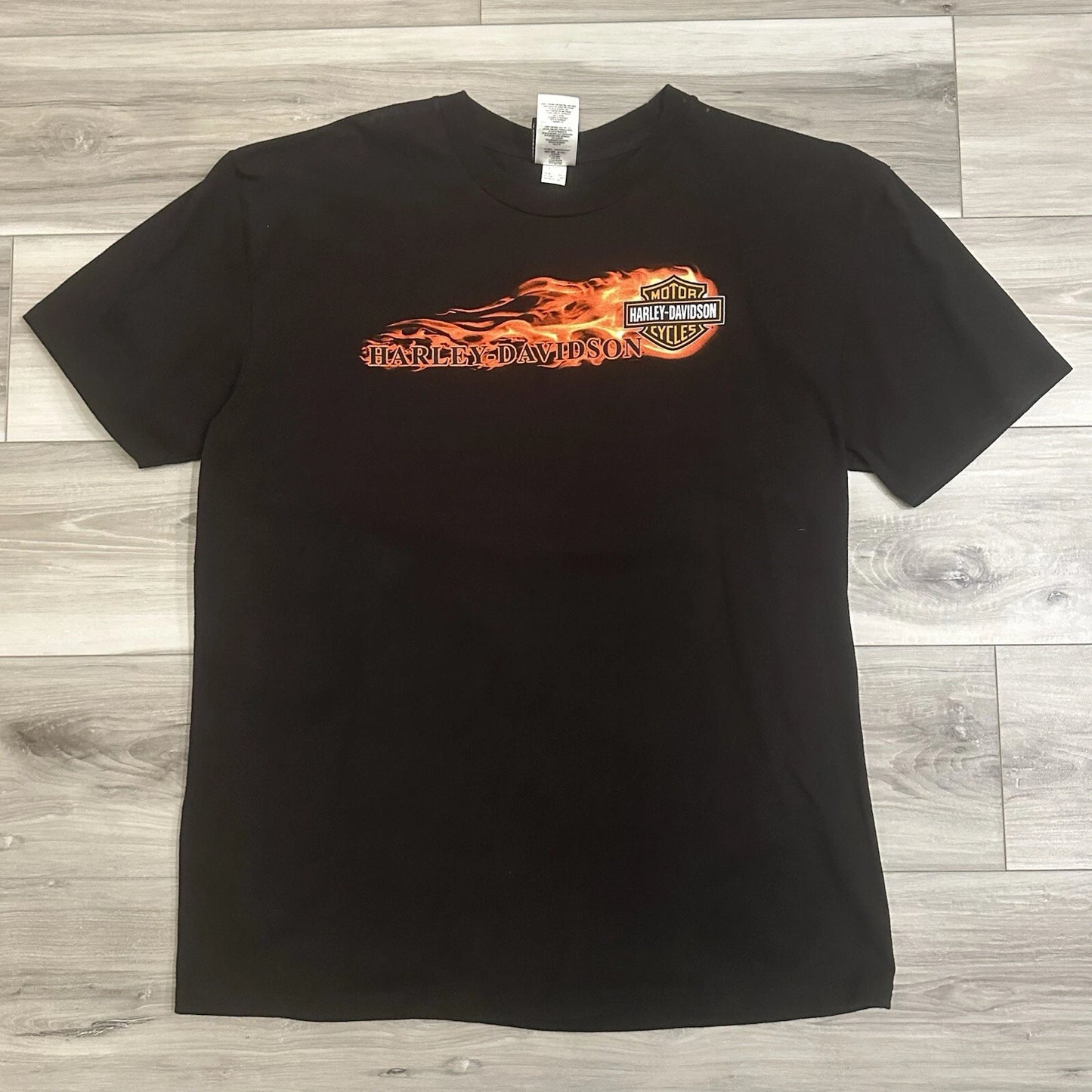 Harley Davidson T-Shirt Men's Y2K Flame Graphic Twin Cities Minneapolis XL Black