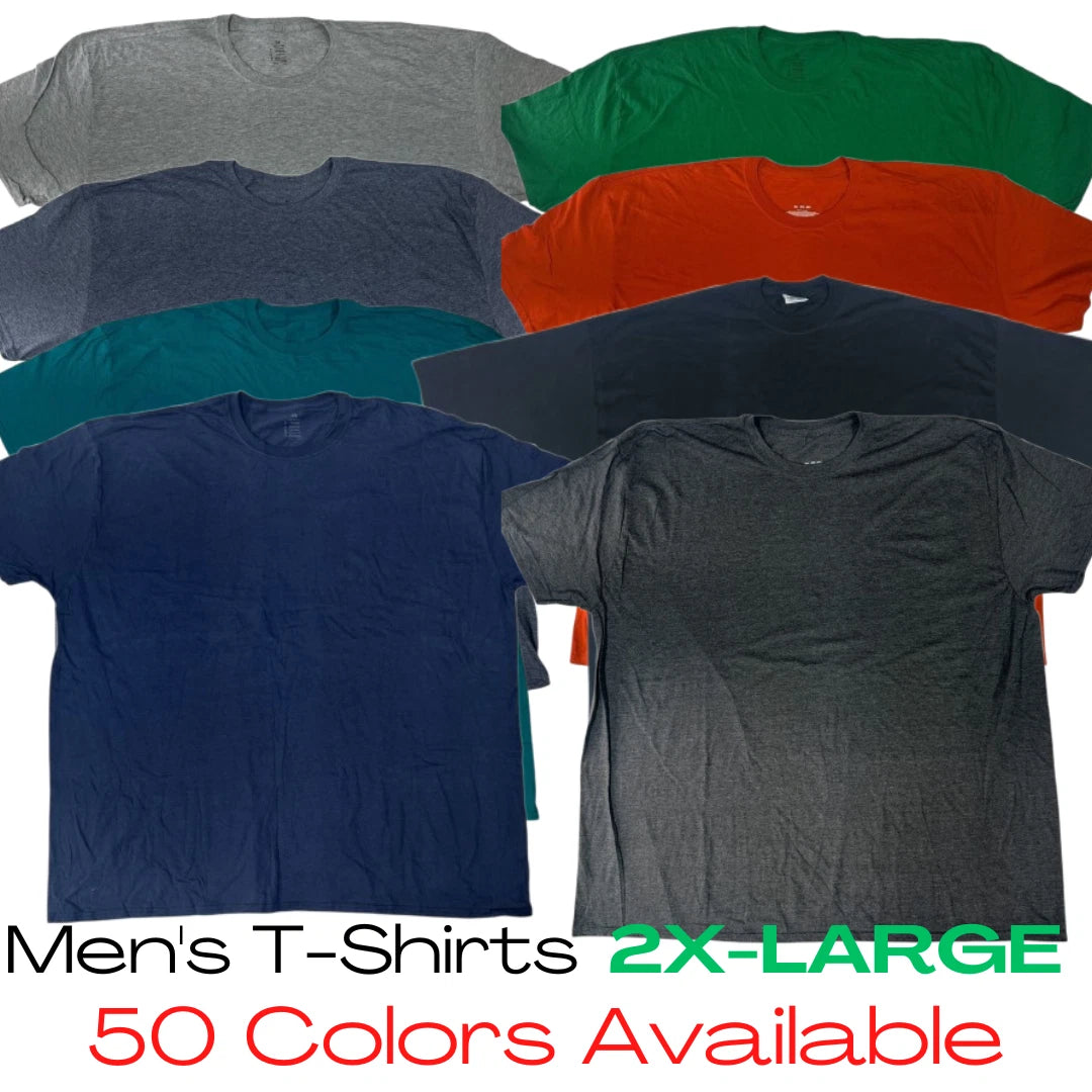 MEN'S SHORT SLEEVE TEE BIG AND TALL 2XL  BLANK COTTON T SHIRTS HIGH QUALITY ✔️✔️