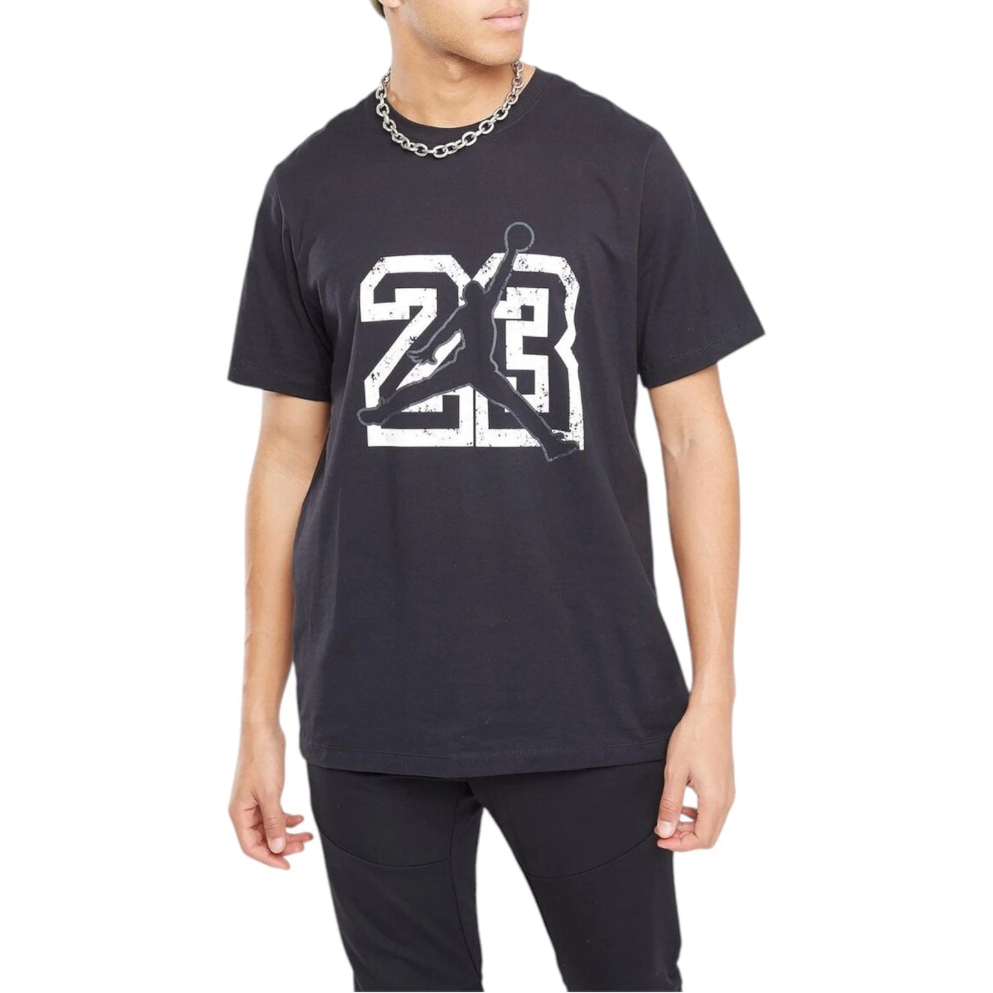 NIKE Air Jordan Mens T Shirt Black Top Gym Sports Tee Summer Premium Quality New